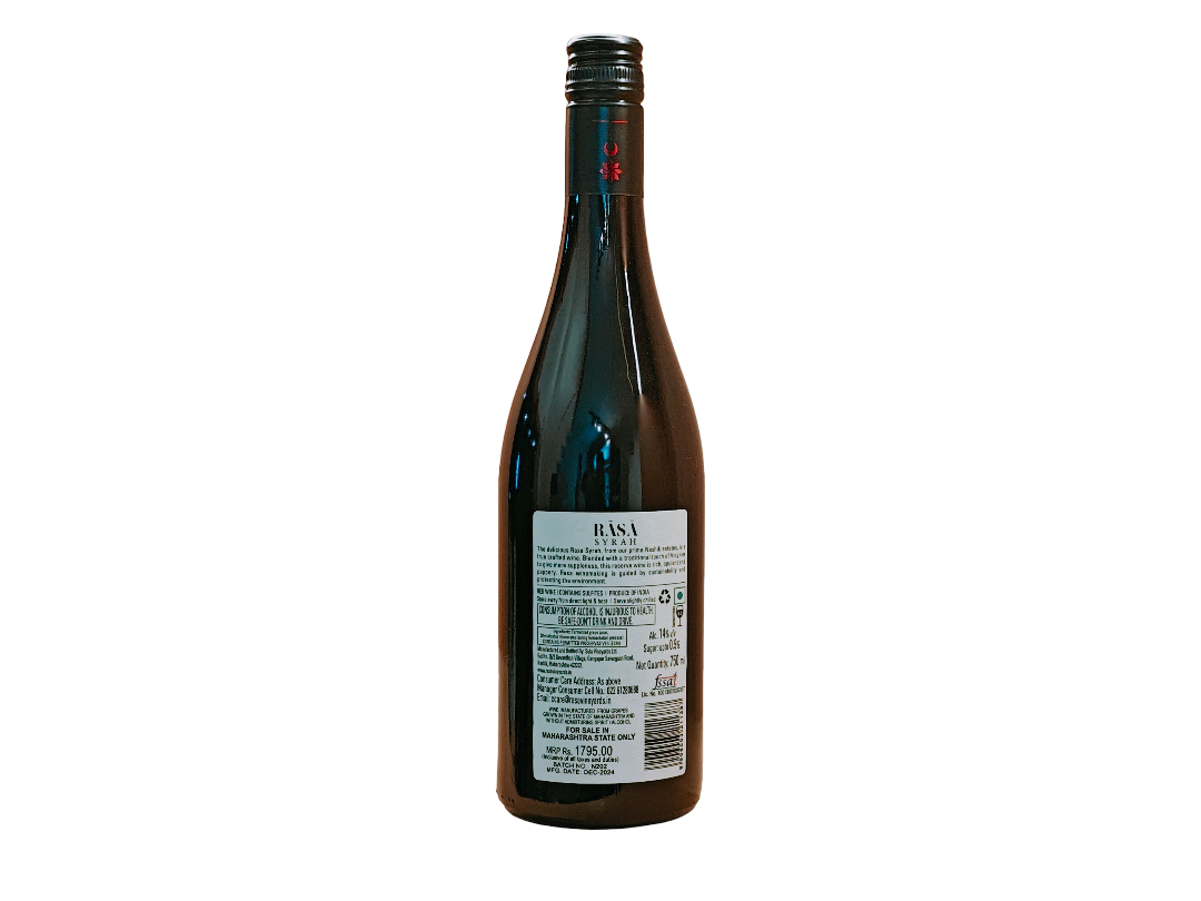 THE BEER EXPERIENCE - RASA Syrah Red Wine 750ml