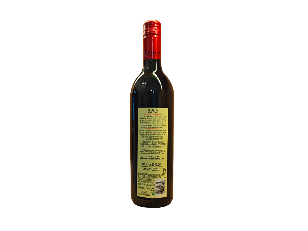THE BEER EXPERIENCE - SULA VINYARDS SHIRAZ CABERNET 750ml Wine